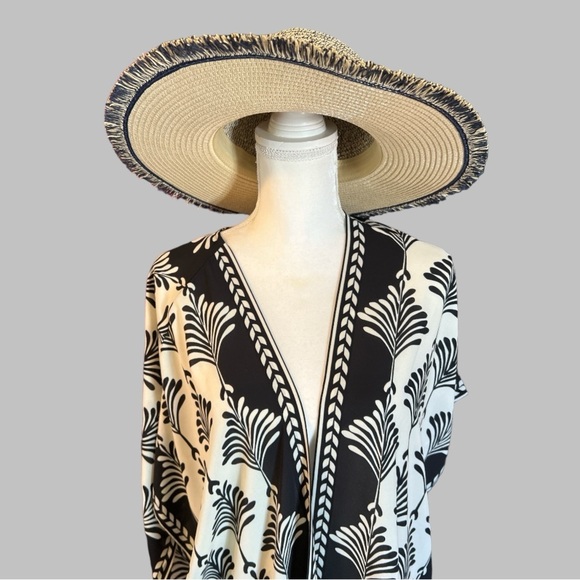 Mossimo - Floppy Fringe Beach Straw Hat, NEW - Picture 4 of 4